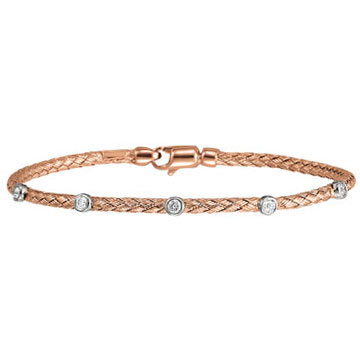 pink gold diamond rope bracelets